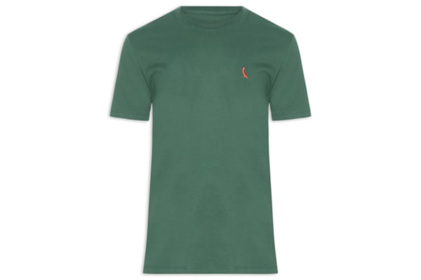 Camiseta Masculina Básica Namorados - Verde