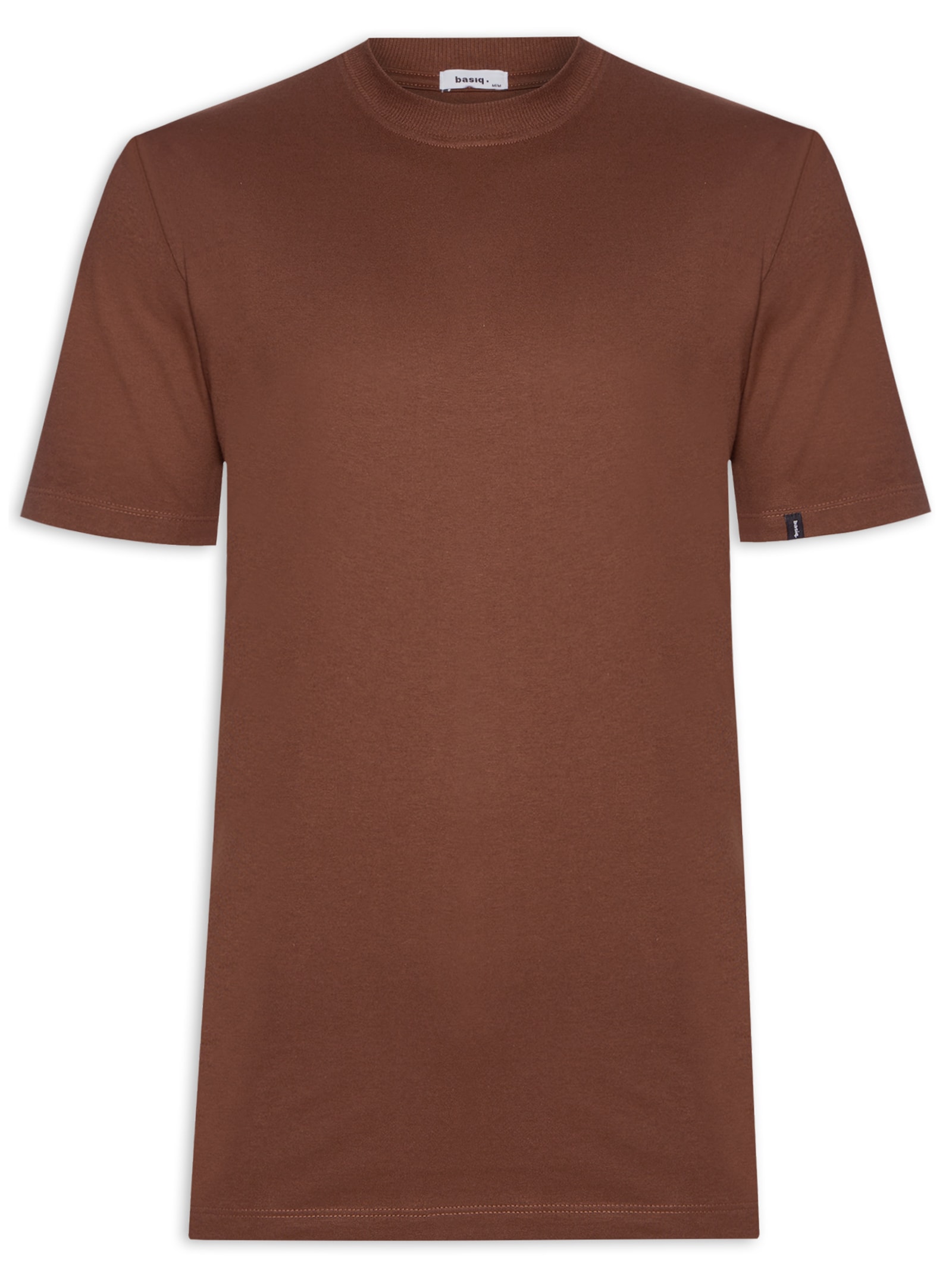 Camiseta Masculina Básica Oversized Marrom Basiq Men