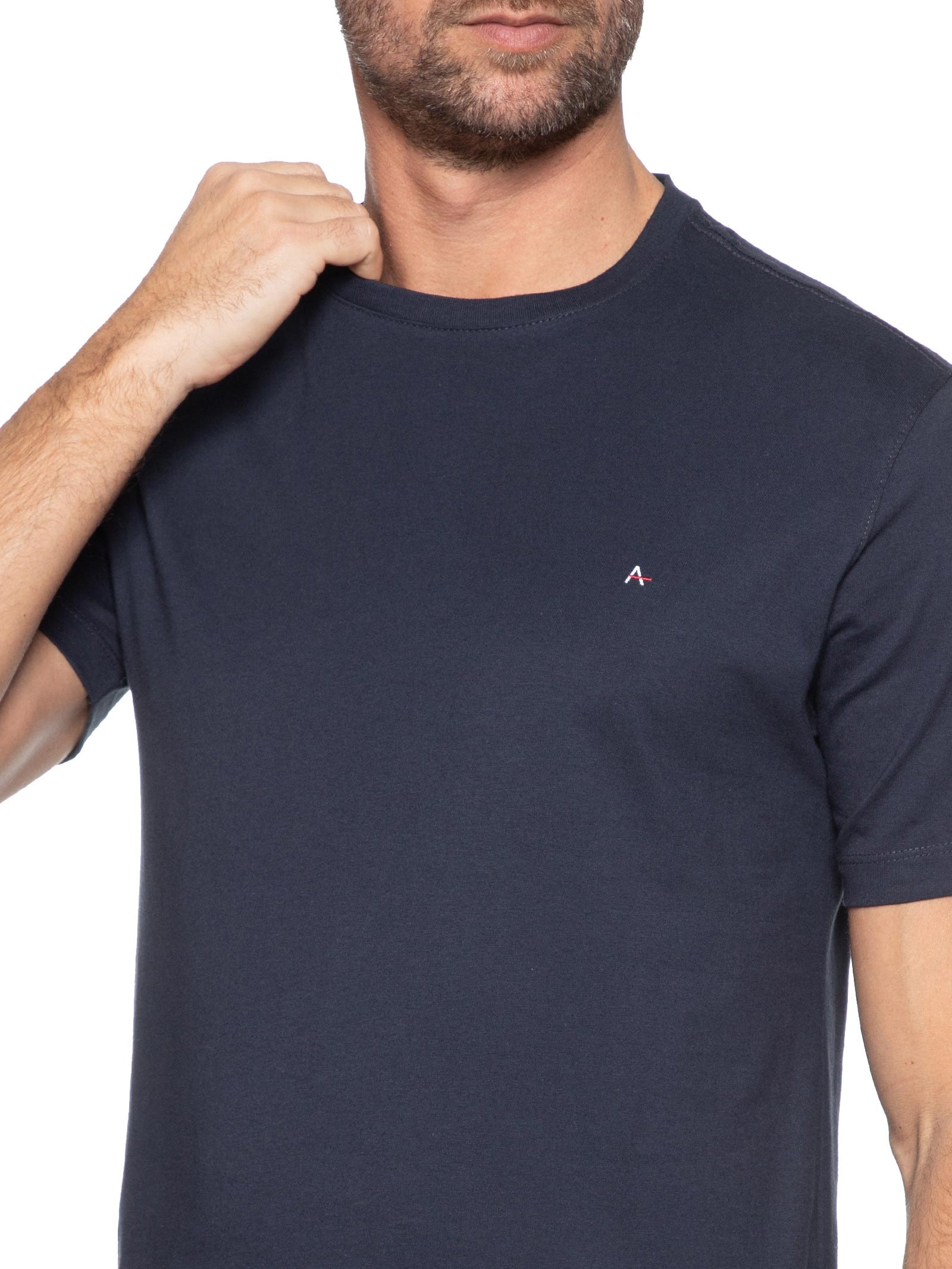 Camiseta Masculina Básica (PA) Azul Aramis