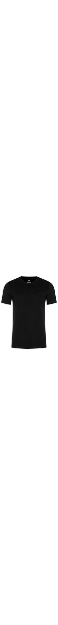Camiseta Masculina Básica Peixe Bordado World - Preto