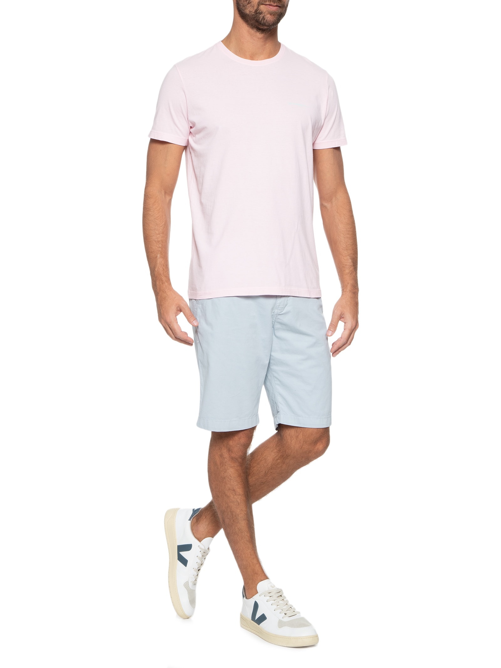 Camiseta Masculina Básica Pine Rosa Pineapple
