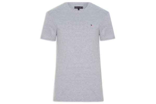 Camiseta Masculina Básica Regular Fit Em Algodão - Cinza