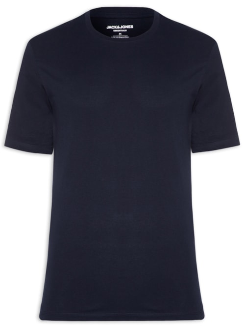 Camiseta Masculina Básica Regular Fit Em Algodão Orgânico – Azul