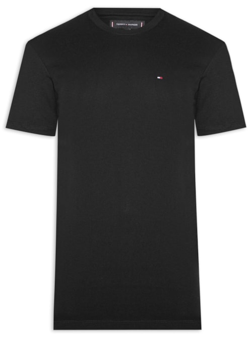 Camiseta Masculina Básica Regular Fit Em Algodão – Preto