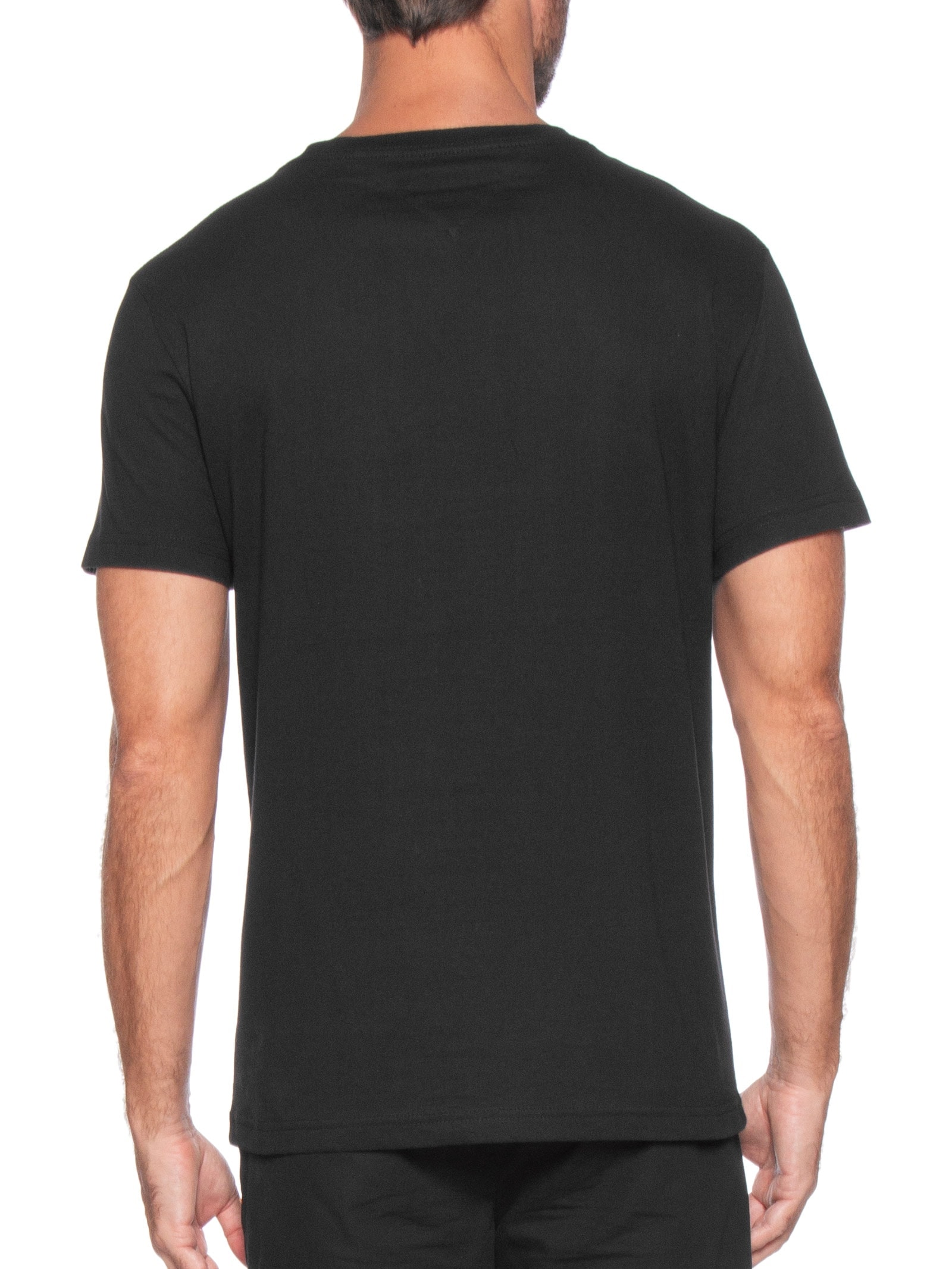 Camiseta Masculina Básica Regular Fit Em Algodão Preto Tommy Hilfiger