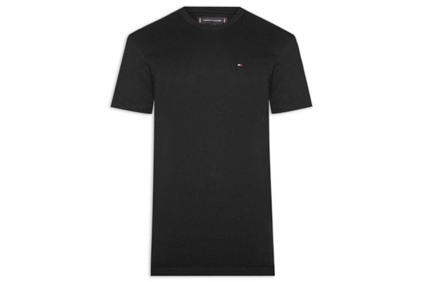 Camiseta Masculina Básica Regular Fit Em Algodão - Preto