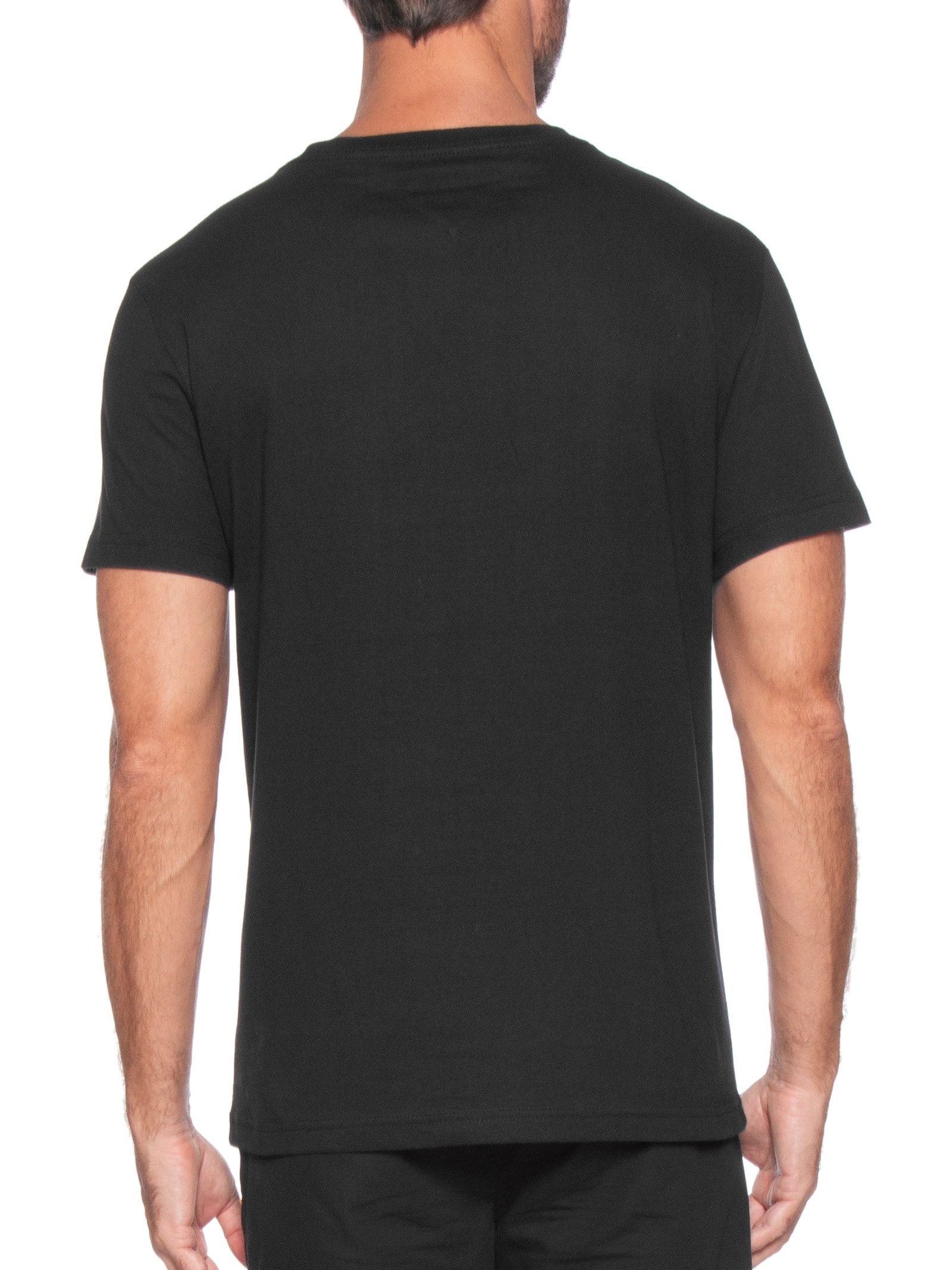 Camiseta Masculina Básica Regular Fit Em Algodão Preto Tommy Hilfiger