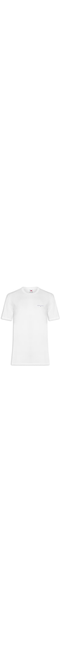 Camiseta Masculina Básica Regular Fit Linear Chest Em Algodão - Branco