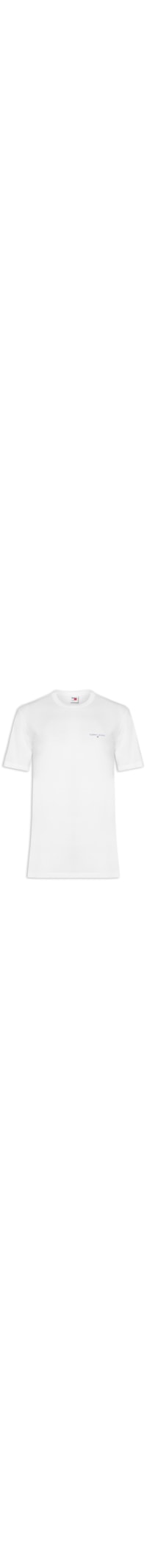 Camiseta Masculina Básica Regular Fit Linear Chest Em Algodão - Branco