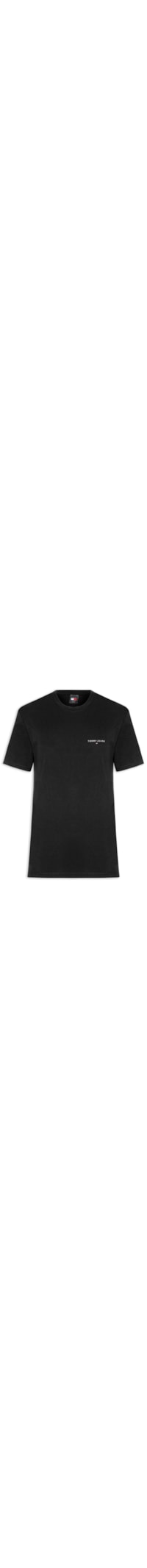 Camiseta Masculina Básica Regular Fit Linear Chest - Preto