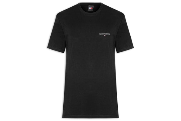 Camiseta Masculina Básica Regular Fit Linear Chest - Preto