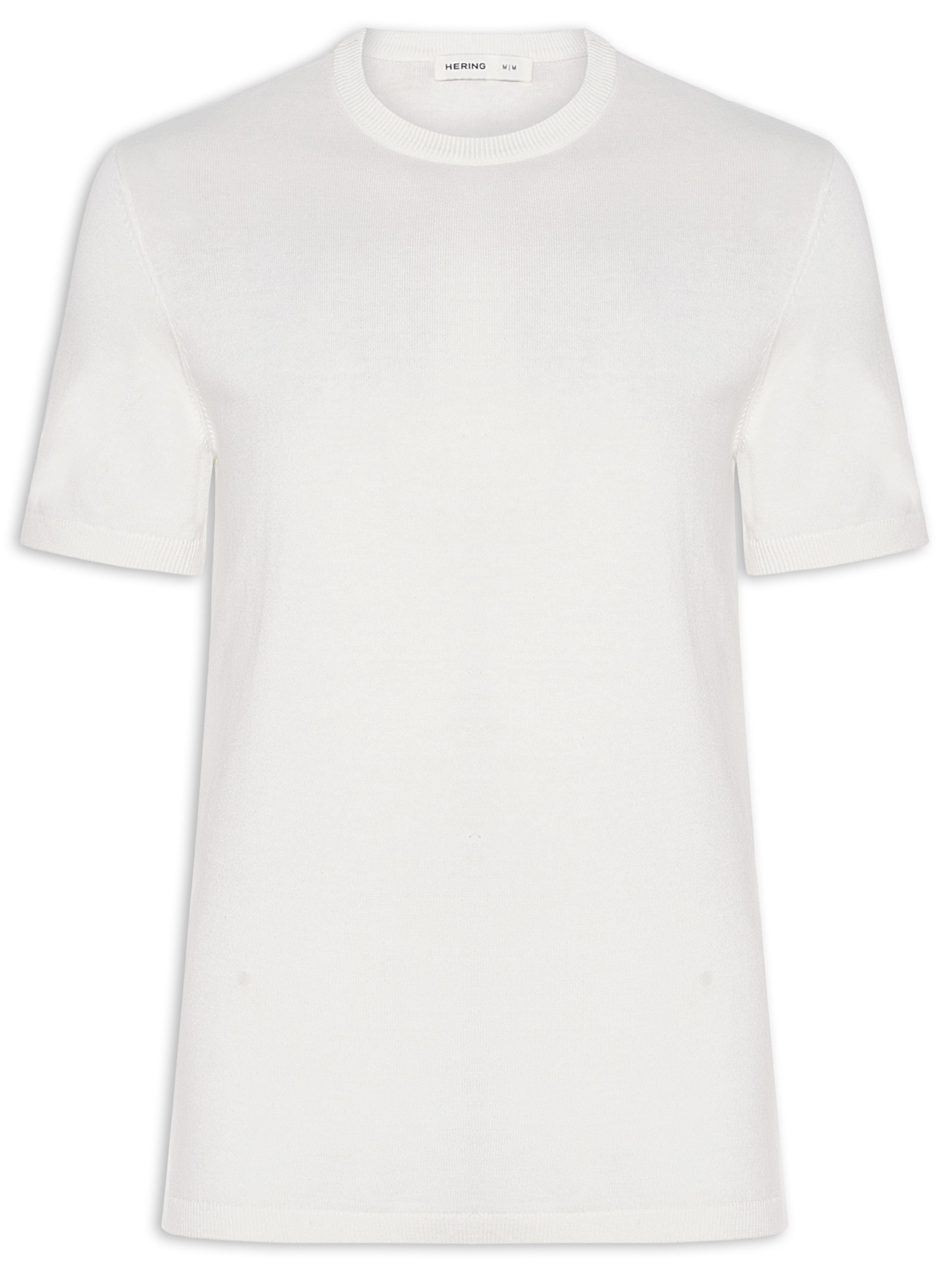 Camiseta Masculina Básica Regular Fit  Off White Hering