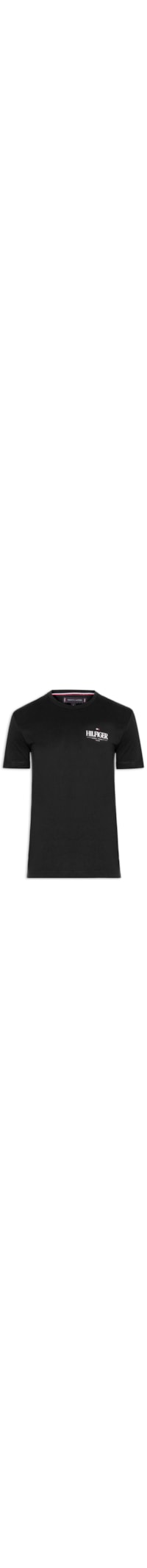 Camiseta Masculina Básica Regular Fit Stack Em Algodão - Preto