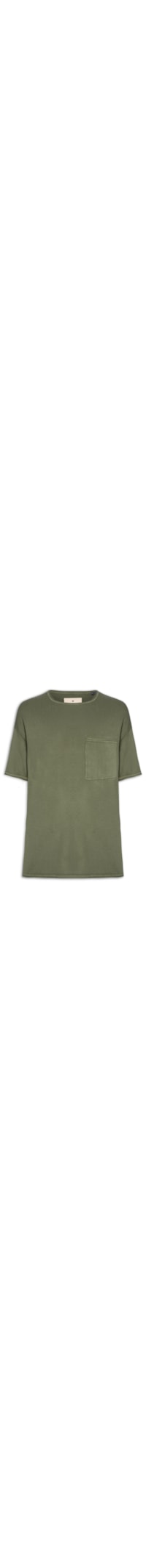 Camiseta Masculina Básica Relaxed Fit Com Bolso - Verde