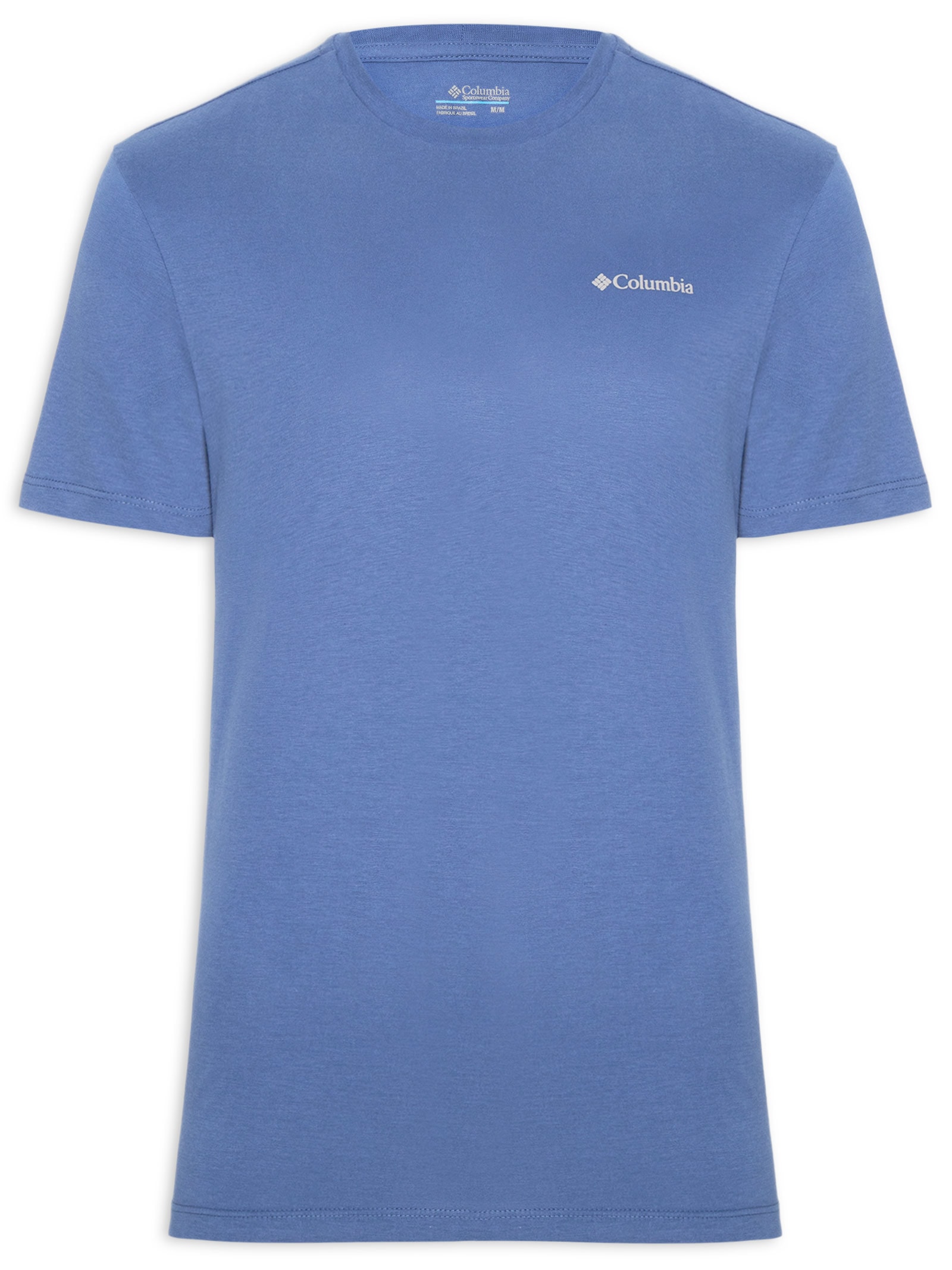 Camiseta Masculina Básica Silk Azul Columbia