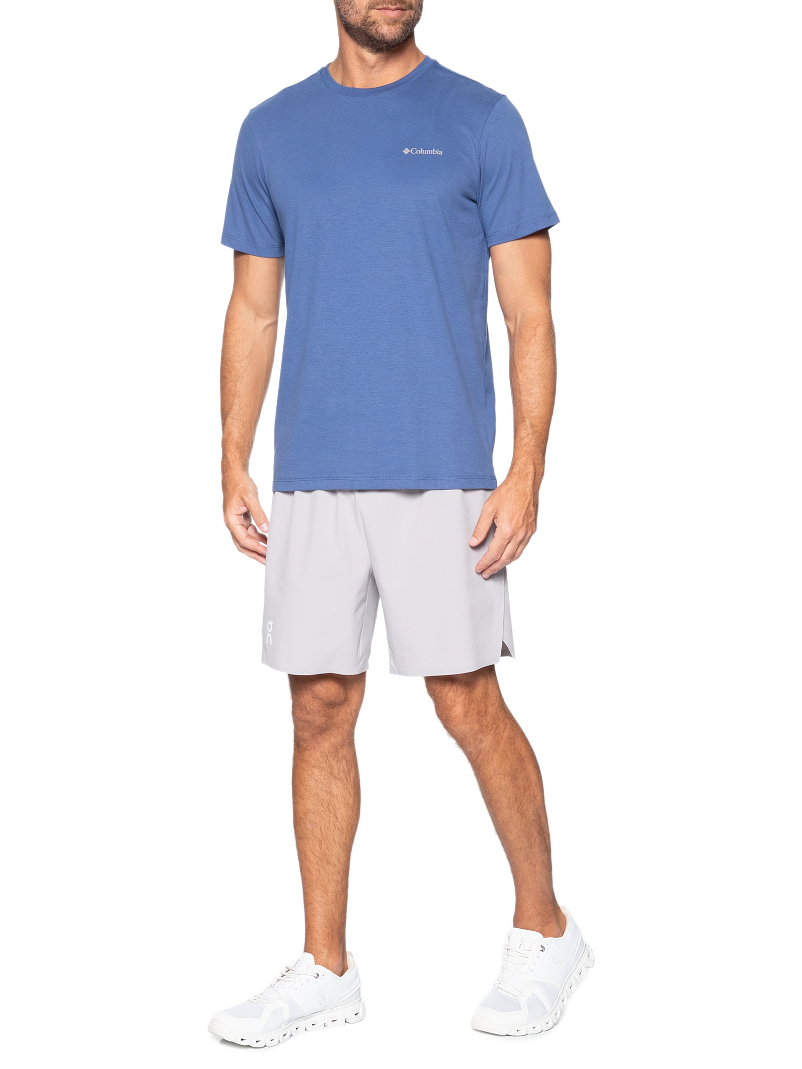 Camiseta Masculina Básica Silk Azul Columbia