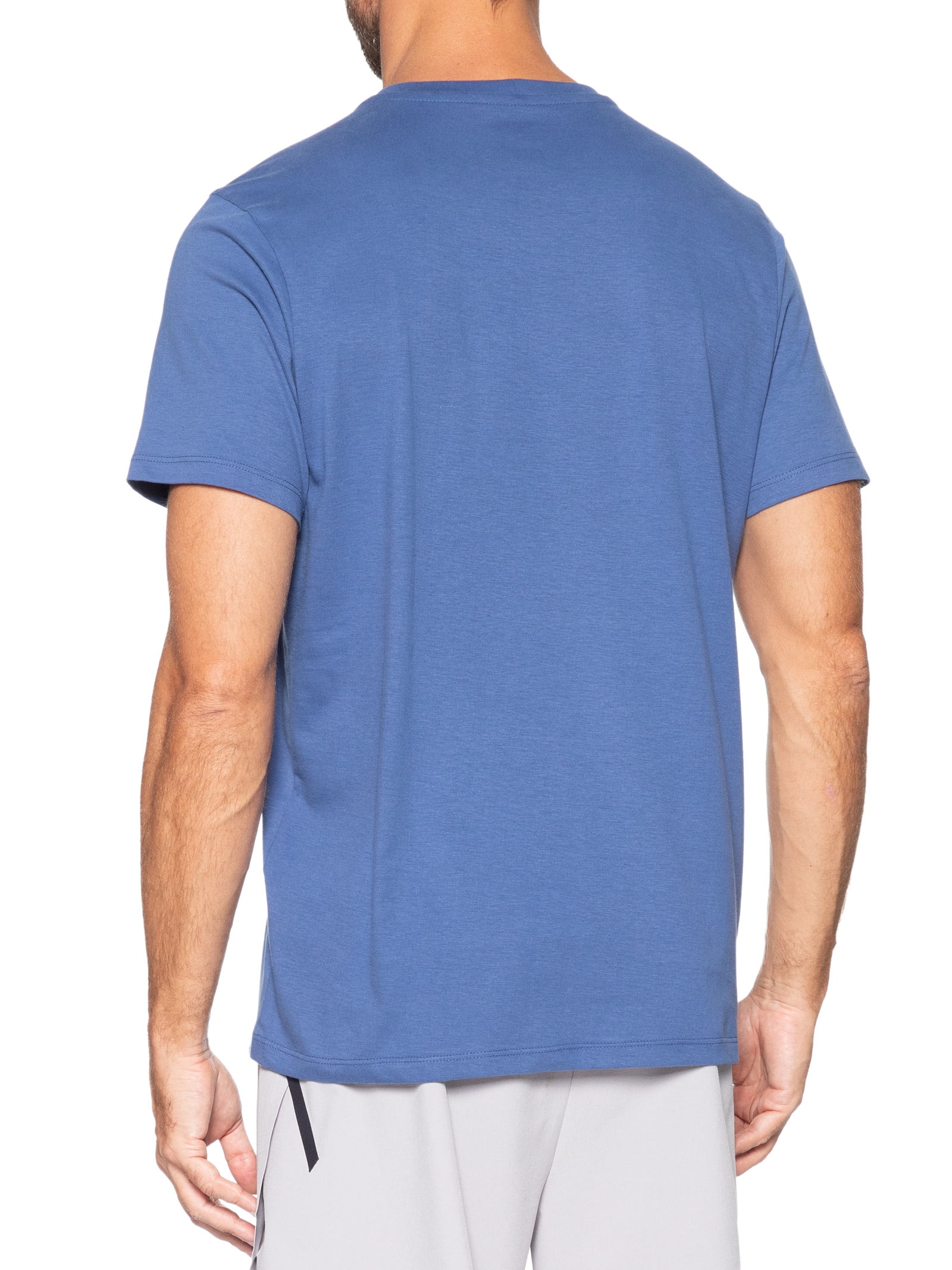 Camiseta Masculina Básica Silk Azul Columbia