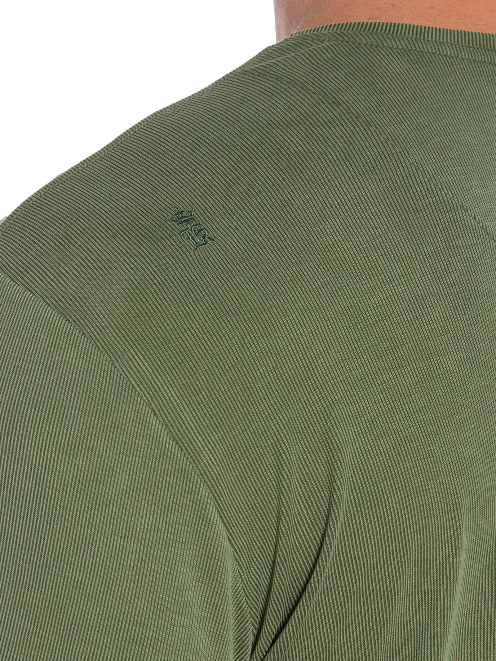 Camiseta Masculina Básica Slim Canelado Gola Careca Verde Sergio K