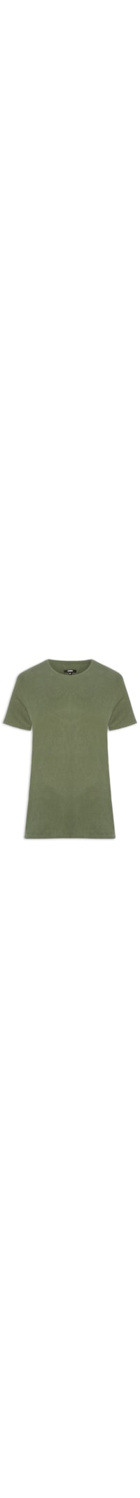 Camiseta Masculina Básica Slim Canelado Gola Careca - Verde