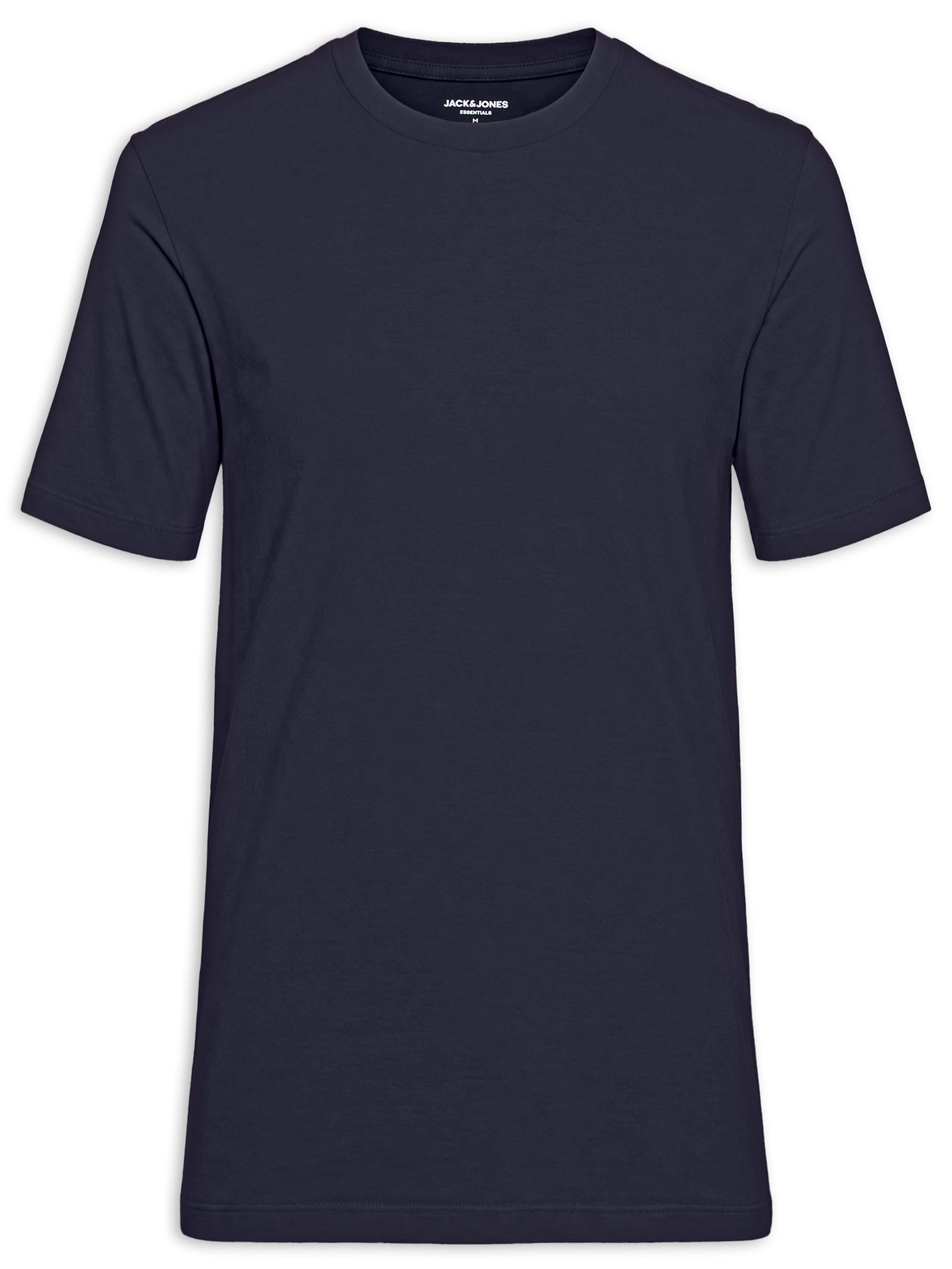 Camiseta Masculina Básica Slim Fit Algodão Orgânico Azul Jack & Jones