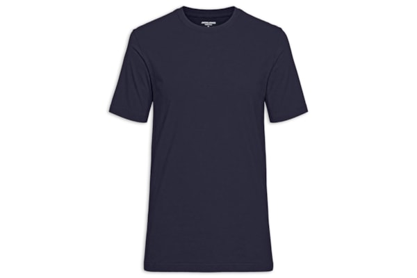 Camiseta Masculina Básica Slim Fit Algodão Orgânico - Azul