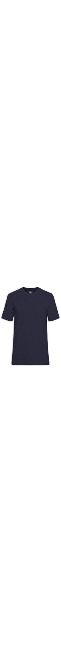 Camiseta Masculina Básica Slim Fit Algodão Orgânico - Azul