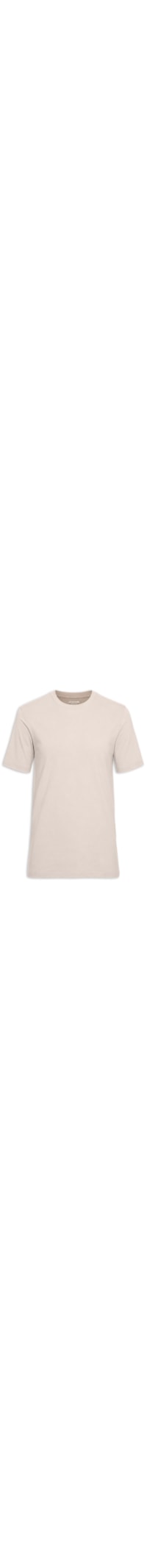 Camiseta Masculina Básica Slim Fit Algodão Orgânico - Bege