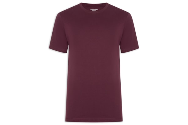 Camiseta Masculina Básica Slim Fit Algodão Orgânico - Vermelho