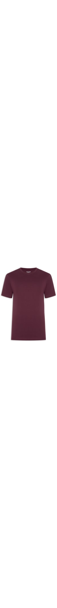 Camiseta Masculina Básica Slim Fit Algodão Orgânico - Vermelho