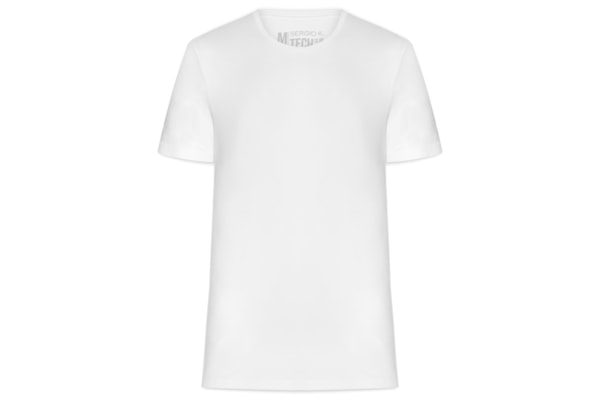 Camiseta Masculina Básica Slim Tech - Branco