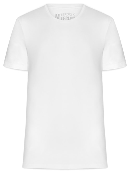 Camiseta Masculina Básica Slim Tech – Branco