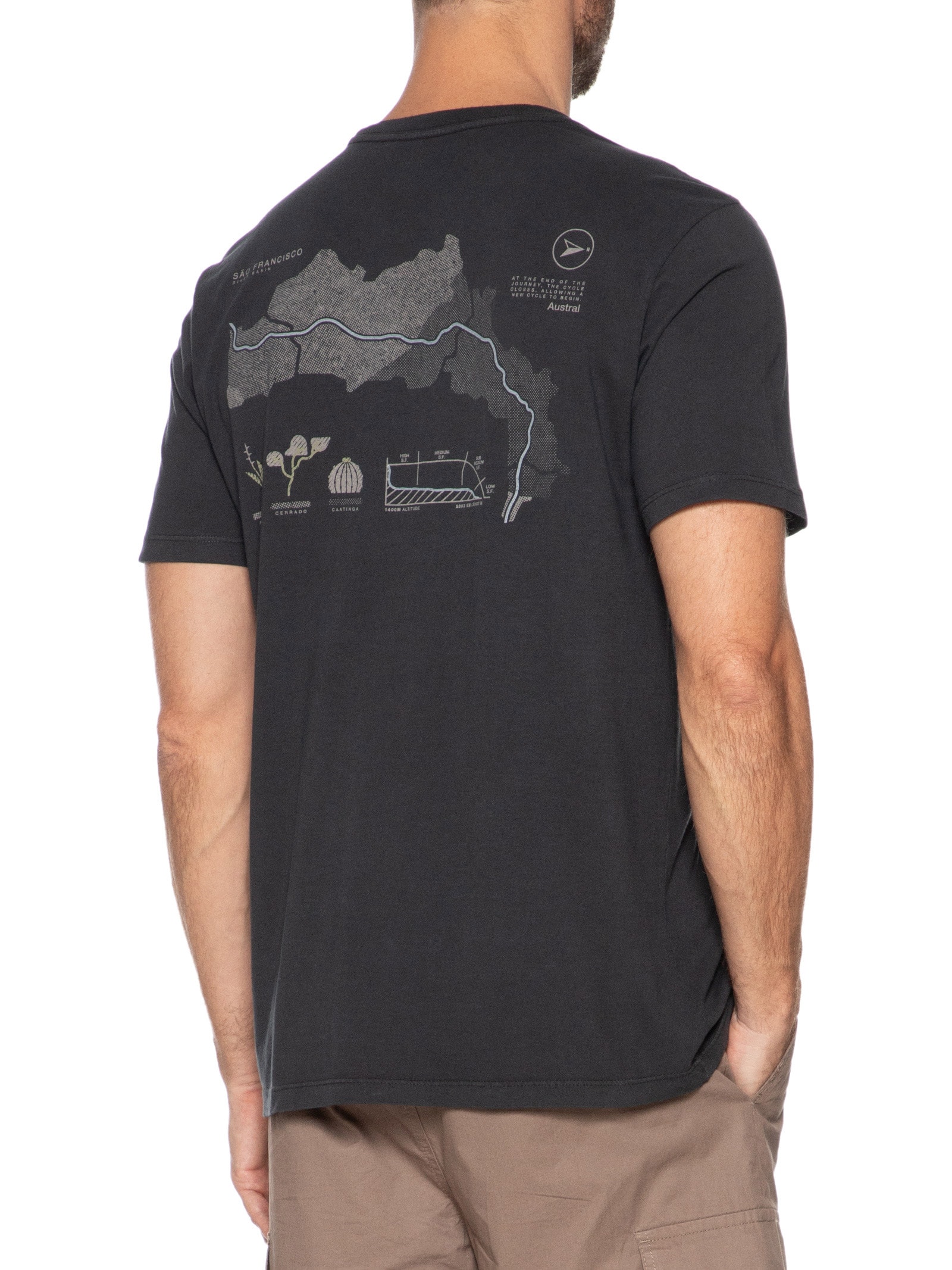 Camiseta Masculina Basin Preto Austral