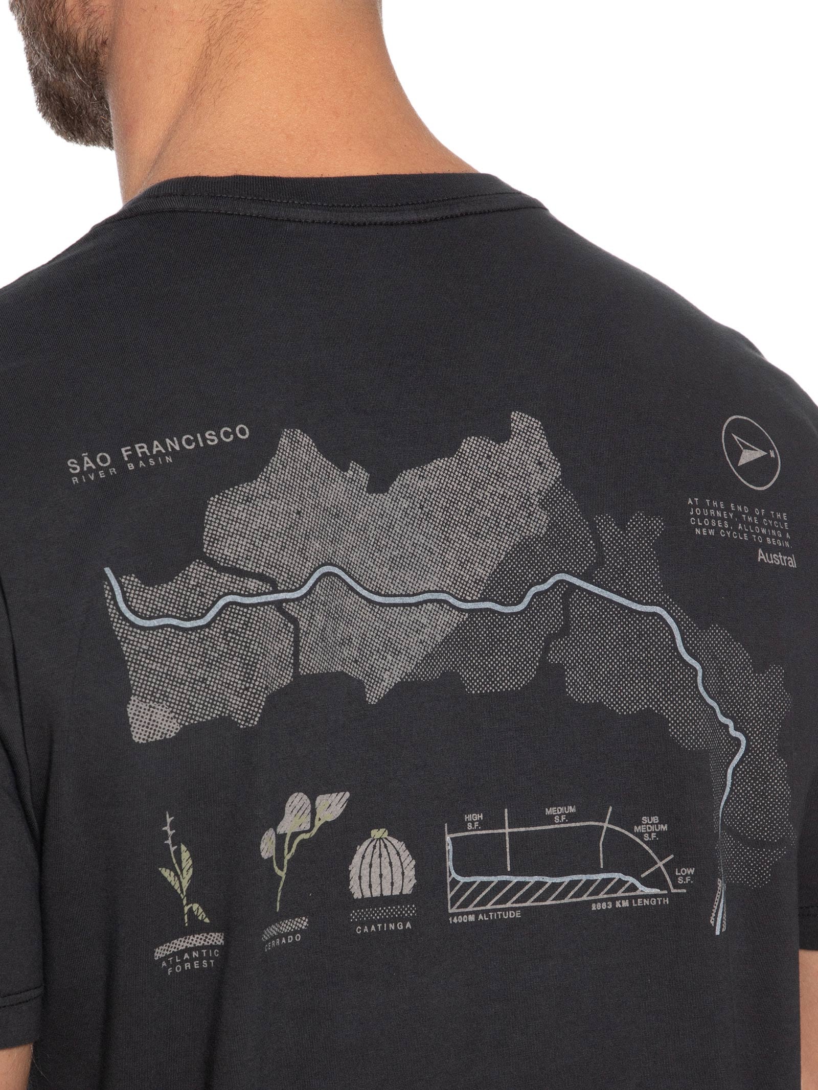 Camiseta Masculina Basin Preto Austral