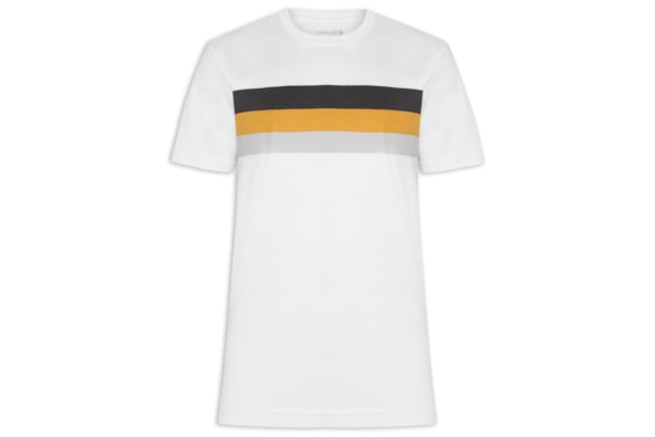 Camiseta Masculina Big Shirt Listrado - Branco