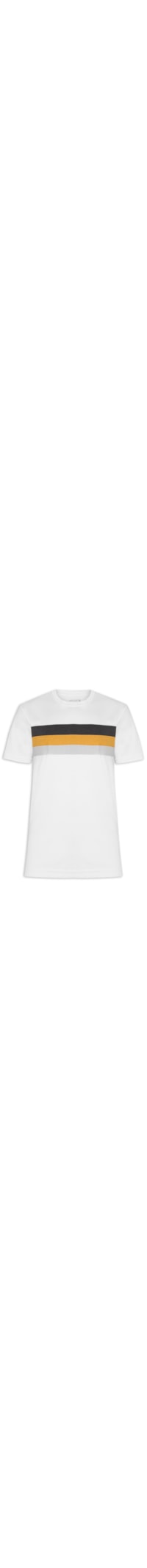 Camiseta Masculina Big Shirt Listrado - Branco