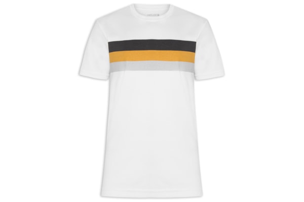 Camiseta Masculina Big Shirt Listrado - Branco