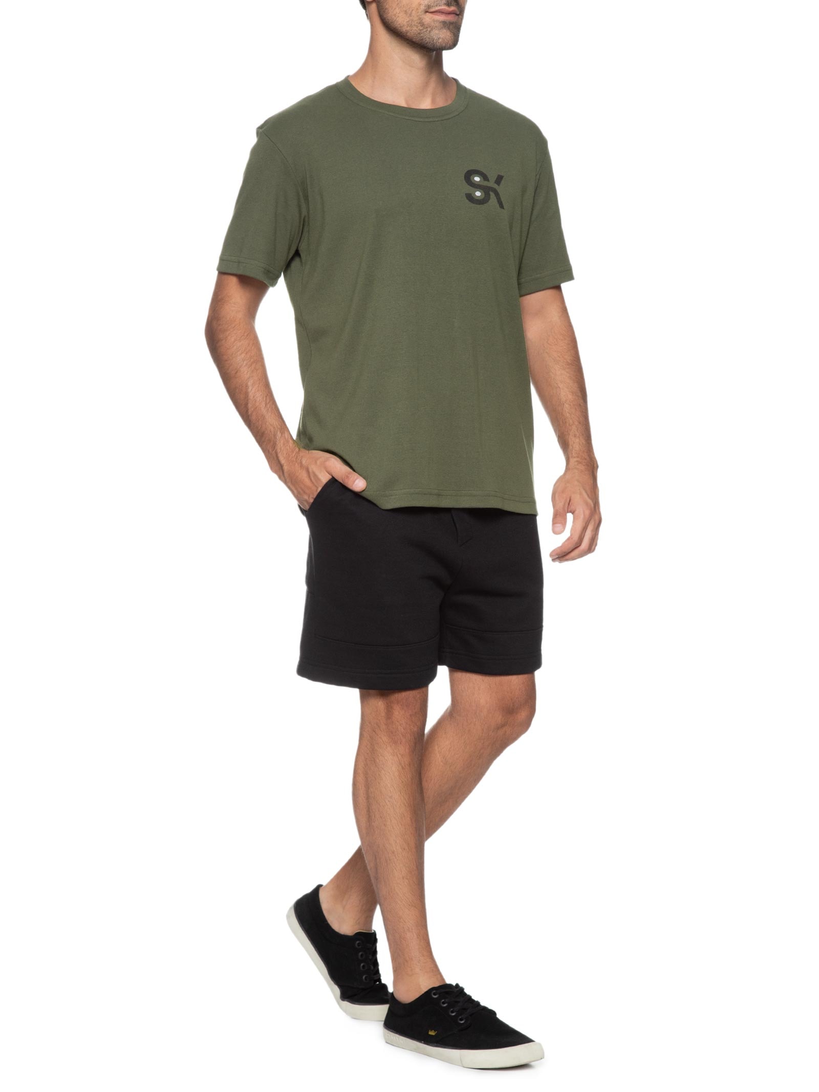 Camiseta Masculina Big Shirt Sk Urban Vehicle Verde Osklen