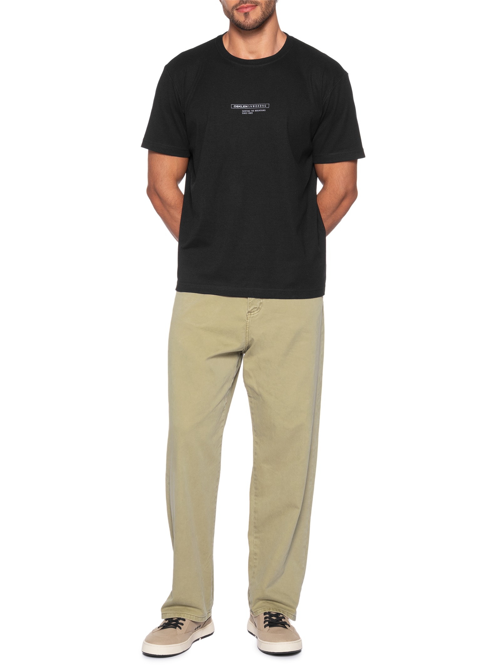 Camiseta Masculina Big Shirt SNWBRDNG  – Preto Osklen