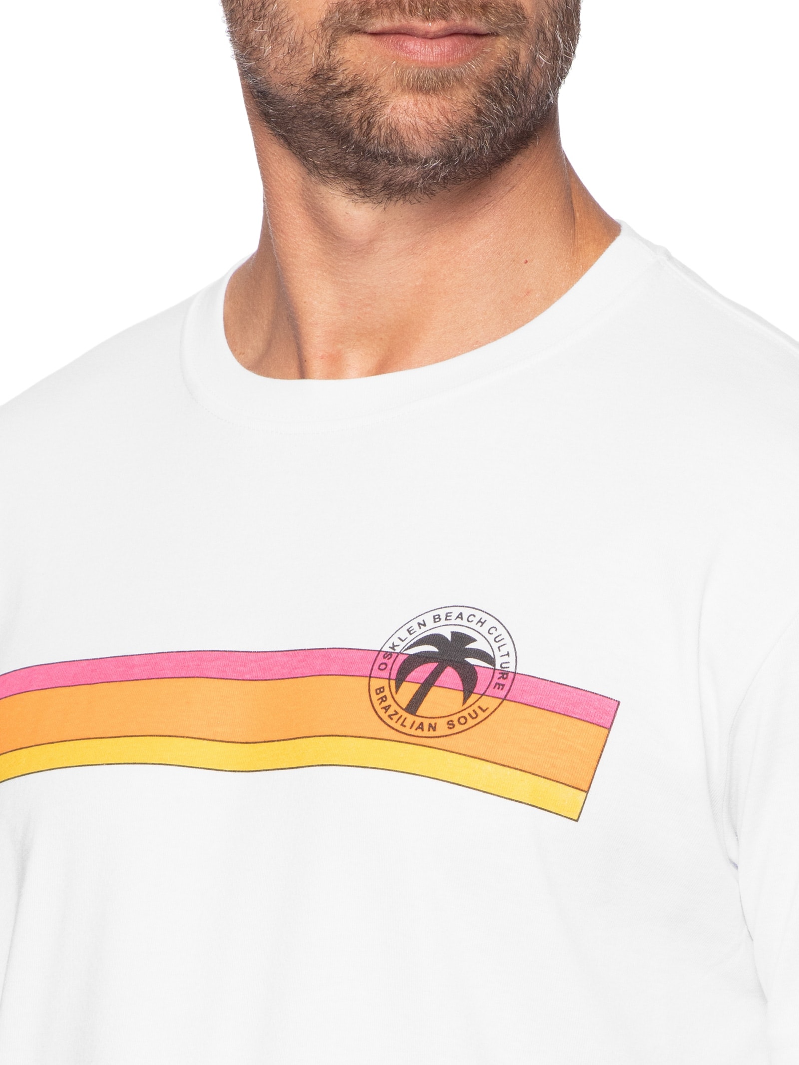 Camiseta Masculina Big Shirt Sunset Box Branco Osklen