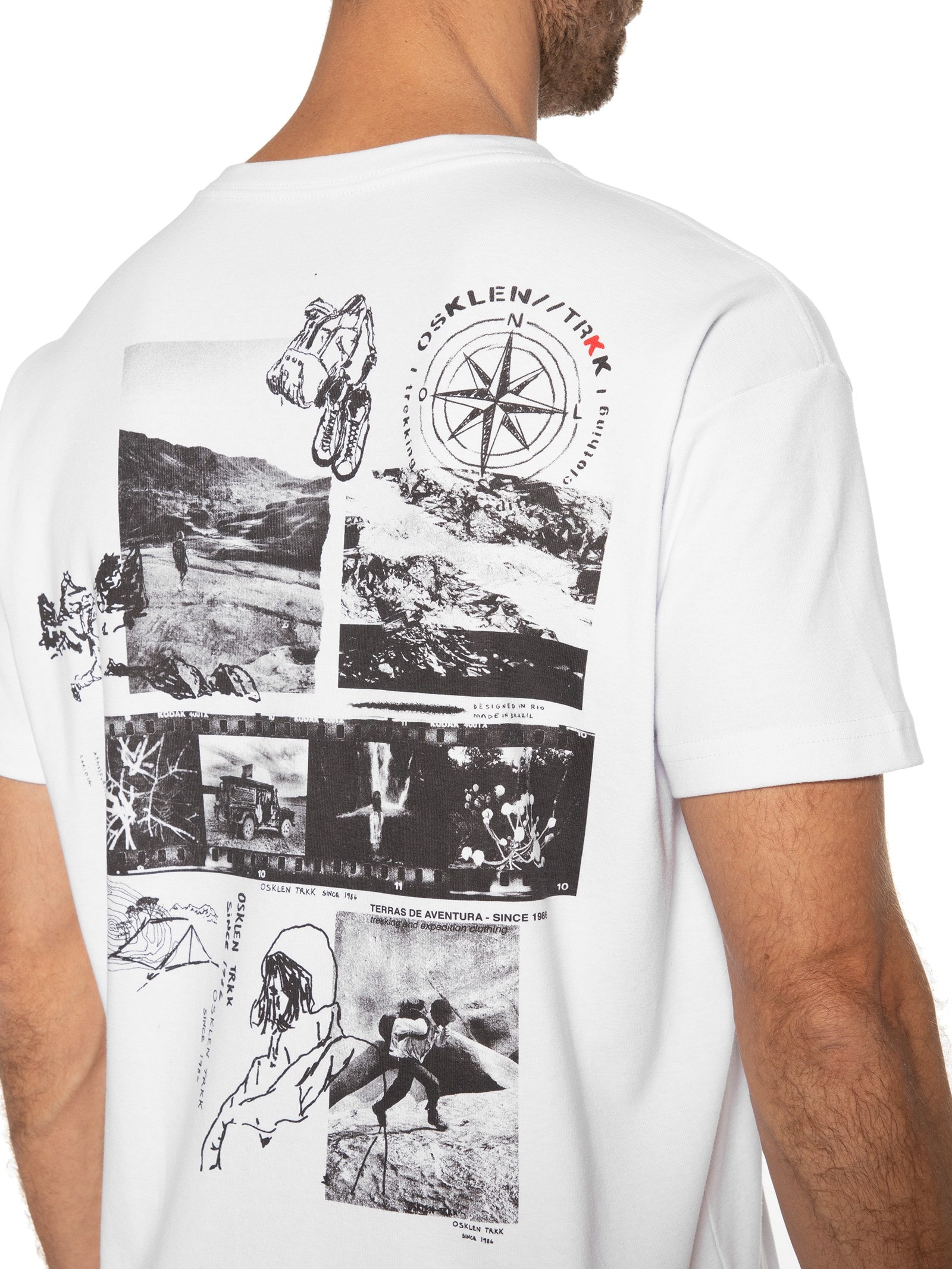 Camiseta Masculina Big Trkk Notes Branco Osklen