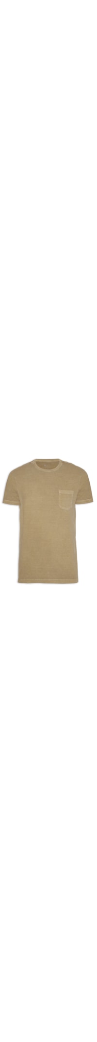 Camiseta Masculina Bolso - Bege