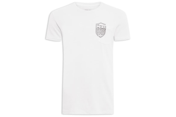 Camiseta Masculina Bolso Brasão Mc - Branco