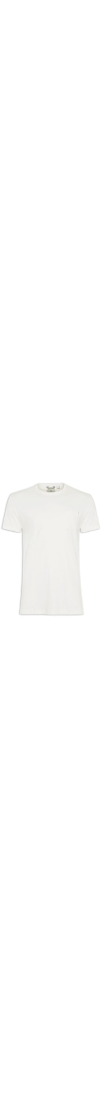 Camiseta Masculina Bolso Flame Stonada - Off White