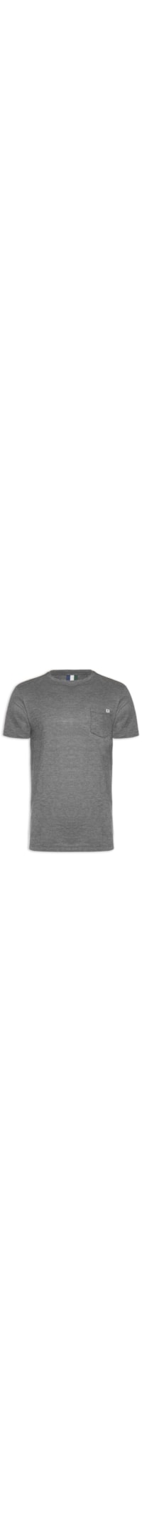Camiseta Masculina Bolso Piquet - Cinza