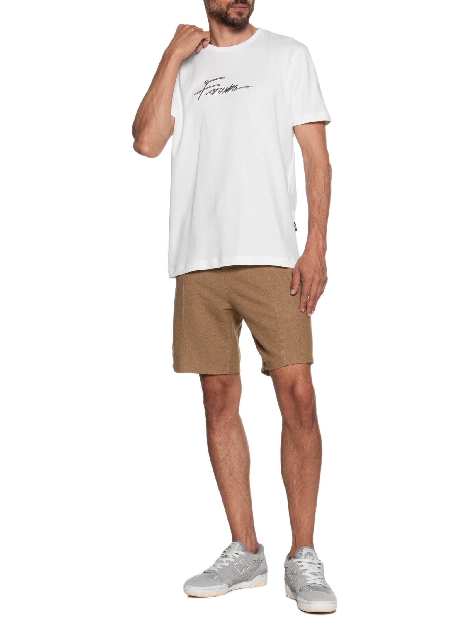 Camiseta Masculina Bordada Off White Forum