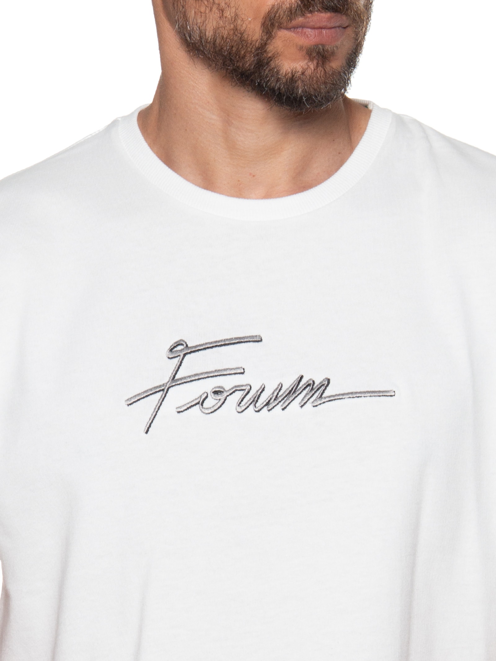 Camiseta Masculina Bordada Off White Forum