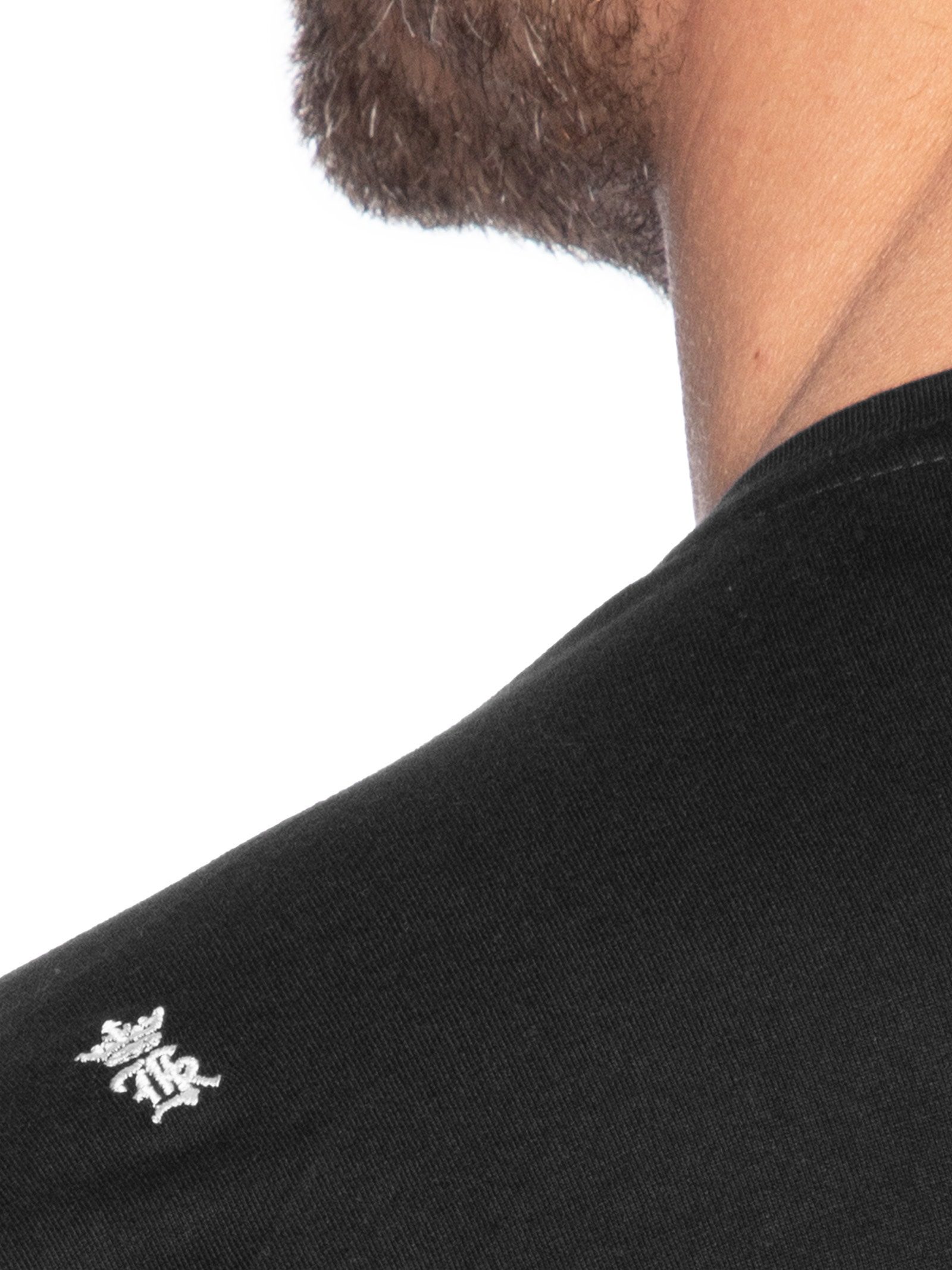 Camiseta Masculina Bordada Summertime Preto Sergio K