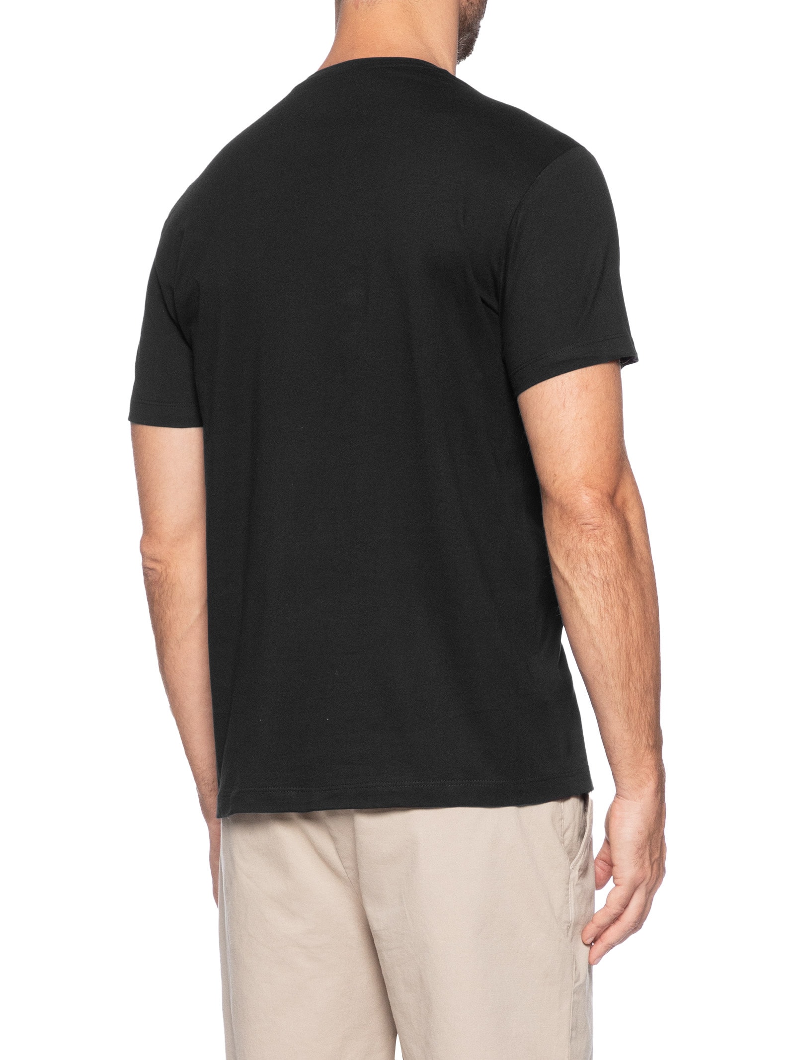 Camiseta Masculina Bordada Summertime Preto Sergio K
