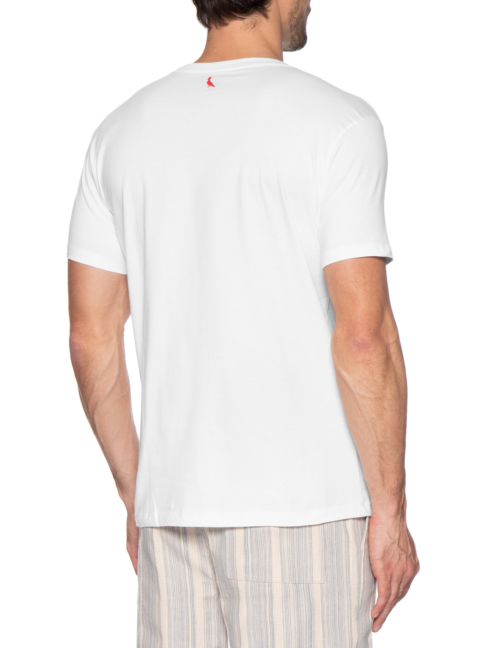 Camiseta Masculina Bordado Pica Pau Com Caixa Presenteável Branco Reserva