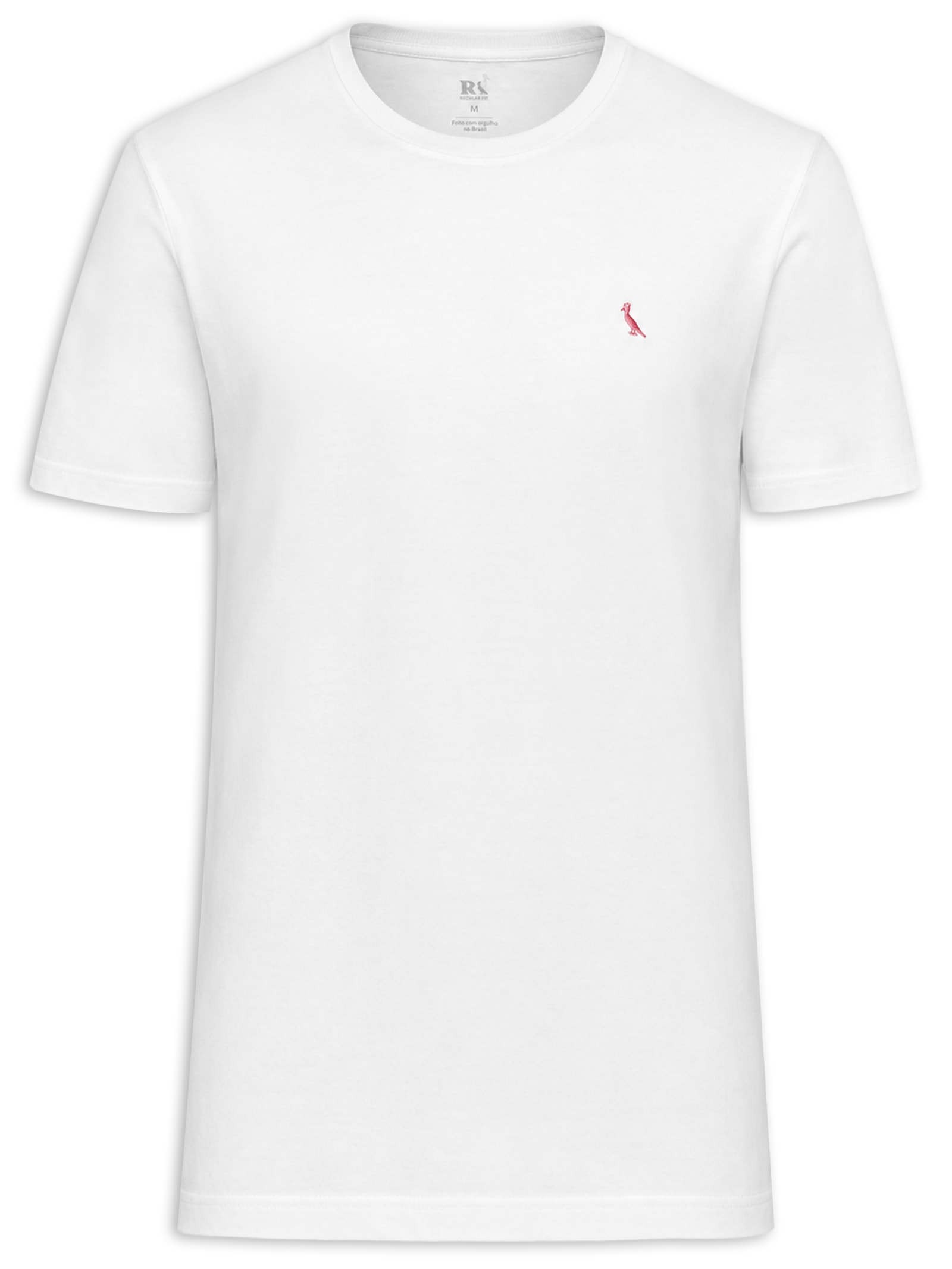 Camiseta Masculina Bordado Pica Pau Com Caixa Presenteável – Branco Reserva